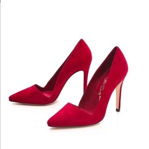 Alice & Olivia Red Suede Pump size 8